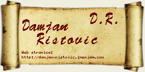 Damjan Ristović vizit kartica